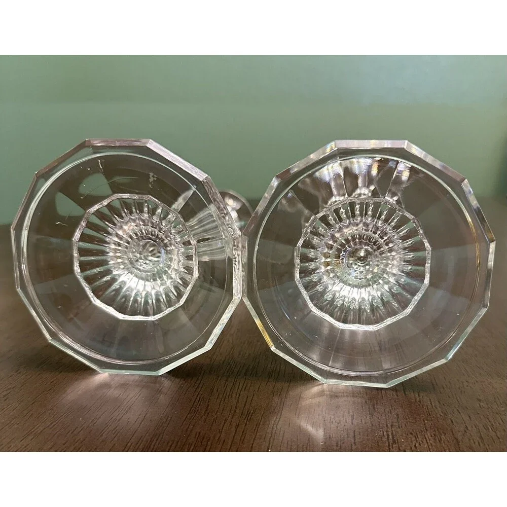 2 CRYSTAL 9” TALL CANDLESTICK HOLDER WEDDING HOME DECOR